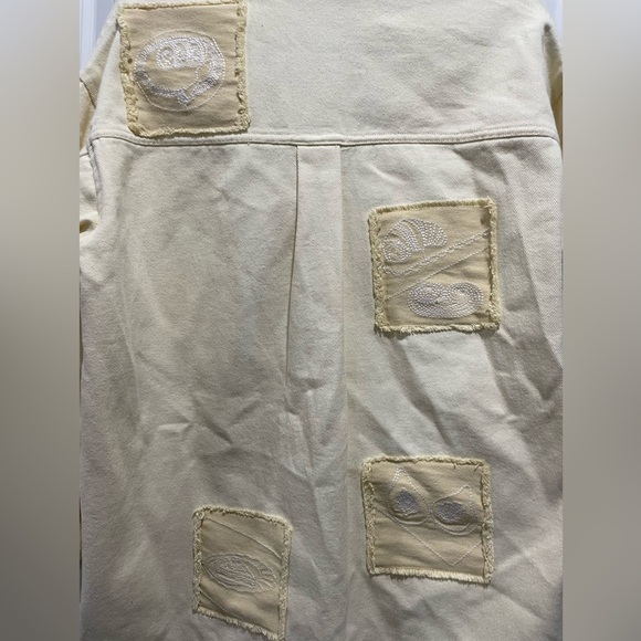 Zara Overshirt Jacket w/ Embroidered Patches Bloggers Favorite NWT - Picture 10 of 11